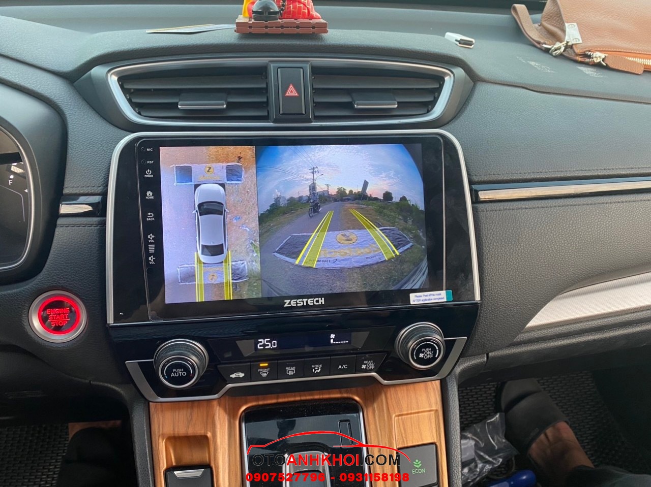 Màn hình android liền camera 360 độ xe honda crv 2020