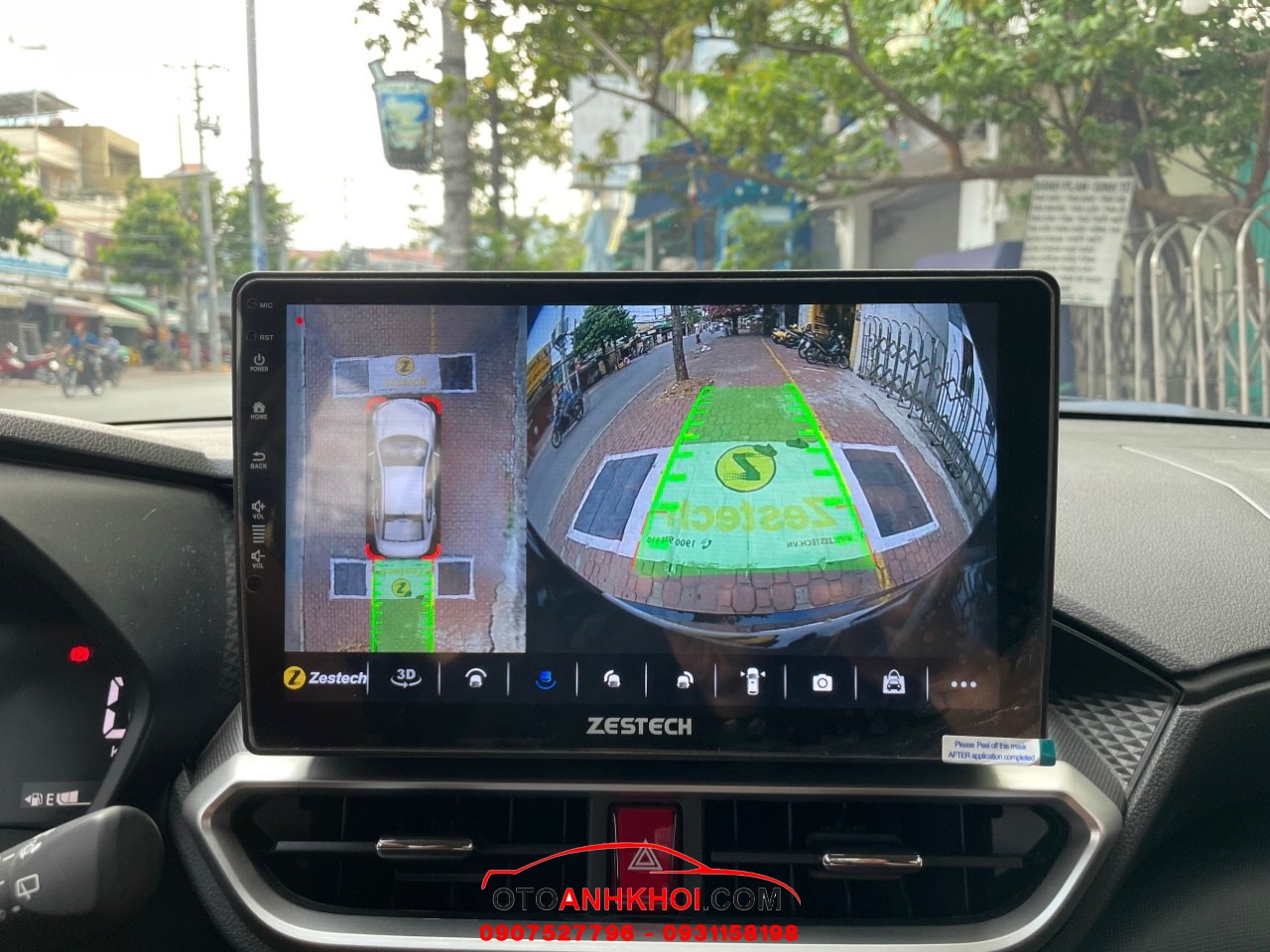 Màn hình android liền camera 360 độ Zestech zt360 xe Toyota Raize 2023