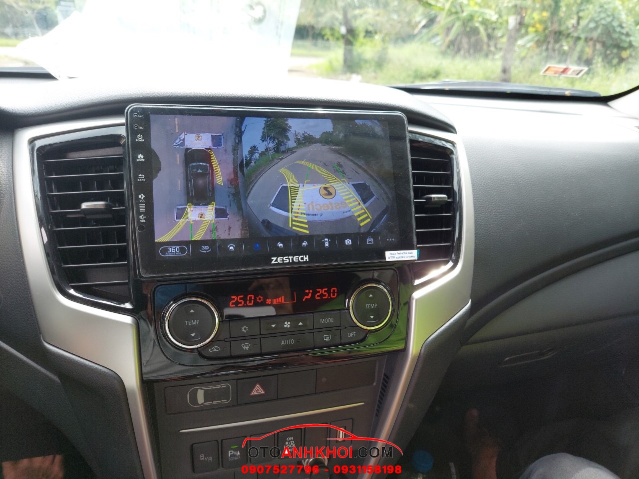 Màn hình android liền camera 360 độ Zestech z800+ xe Mitsubishi triton 2022