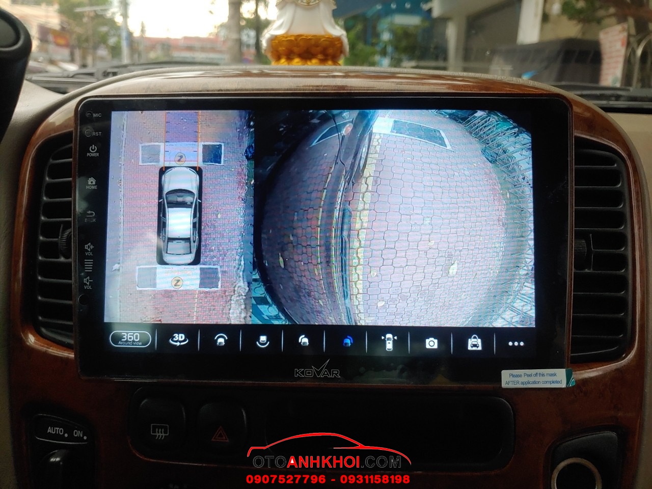 Màn hình android liền camera 360 độ xe ford escape 2004