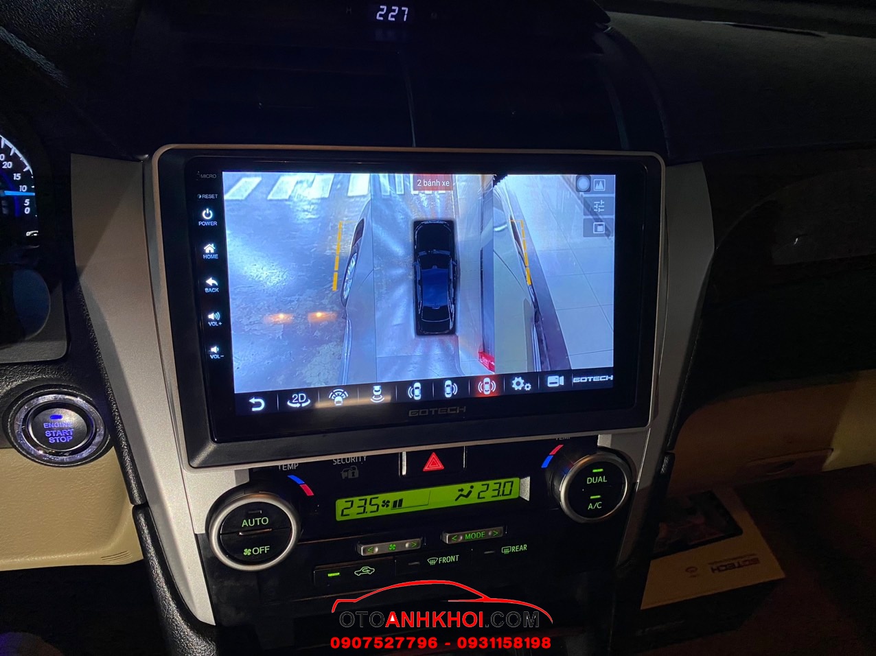 Toyota camry 2013 lên màn hình Android liền camera 360 độ