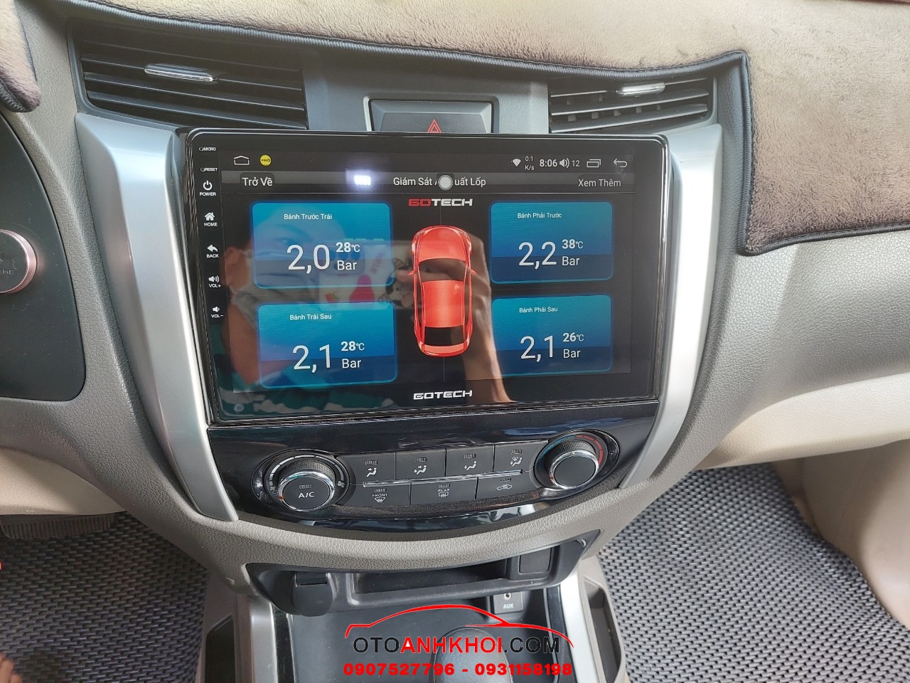 Áp suất lốp xe Nissan navara 2019